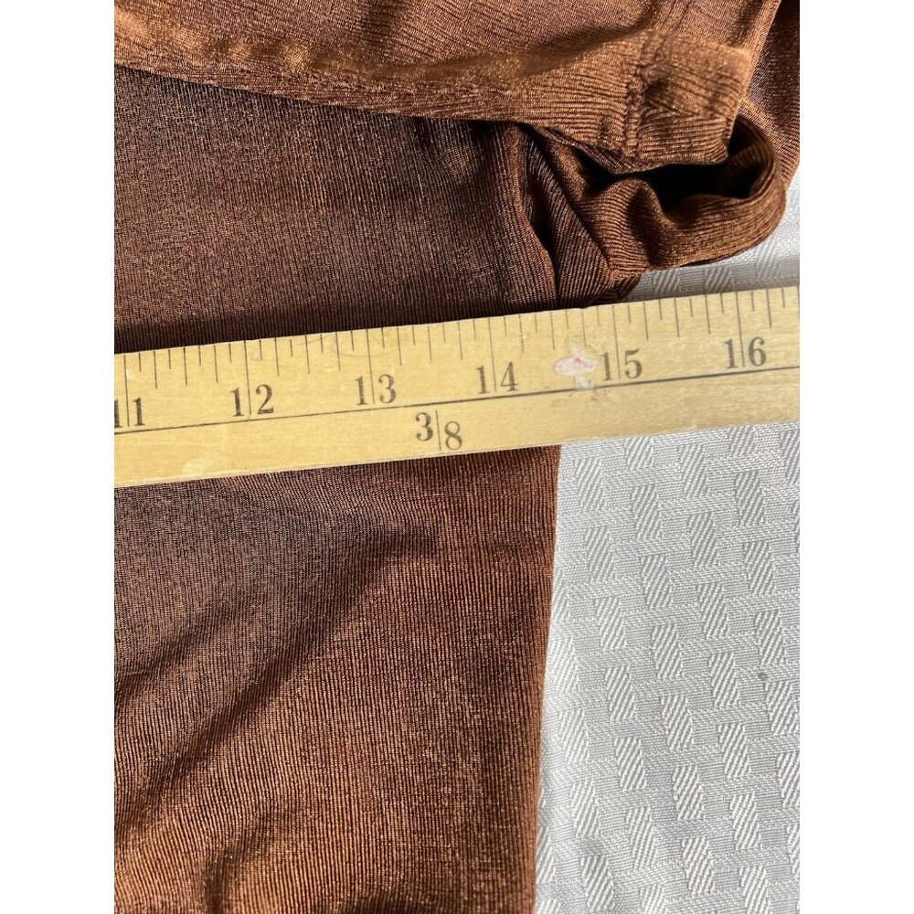 BP. Long Sleeve Crop Top Copper Brown Shimmer Women’s Size Small - Picture 6 of 10